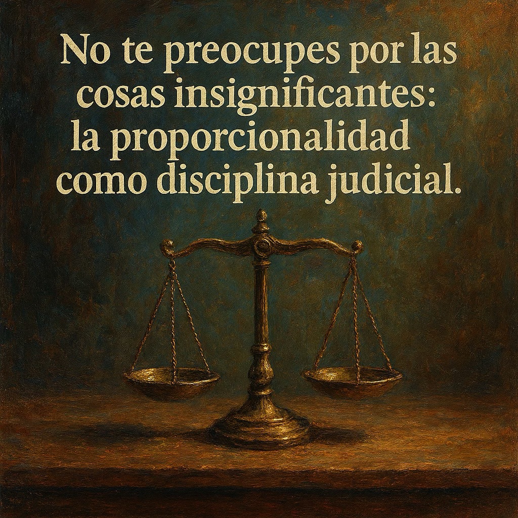 No te preocupes por las cosas insignificantes: la proporcionalidad como disciplina judicial