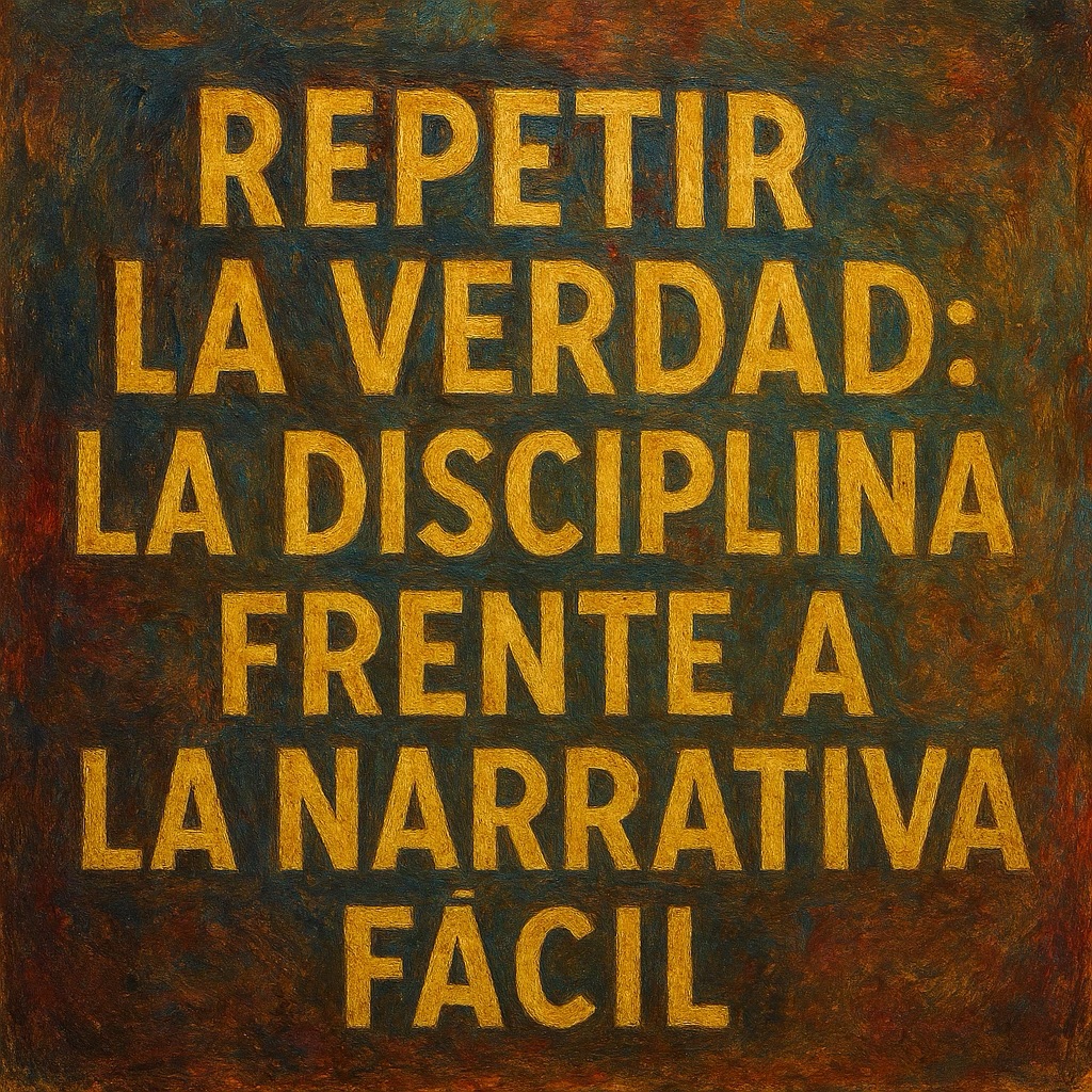 Repetir la verdad: la disciplina frente a la narrativa fácil